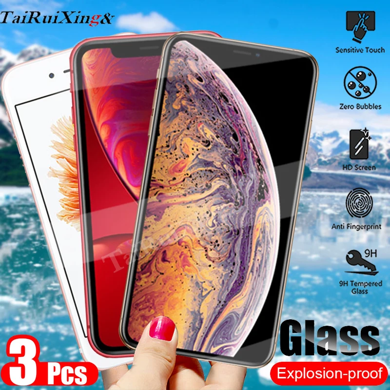 3 шт ультратонкий протектор экрана для iphone 11 Pro XS MAX XR 8 7 6 S Plus 4S 5 SE 5SHD закаленное