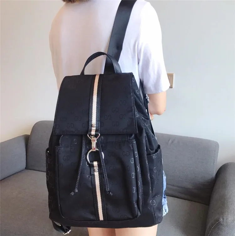 

2019 New Style Backpack Korean-style Trend Female Backpack Versatile Travel Bag Lettered Polyester Fabrics WOMEN'S Bag