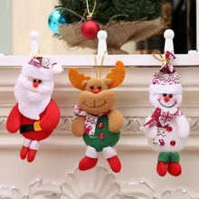 Adornos navideños de Papá Noel, adornos de alce, oso, muñeco de nieve, adorno para árbol de Navidad, colgante 2020, 0002