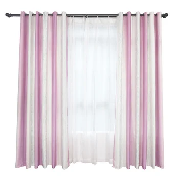 

Modern Style Colorful Stripes High Shade Curtains For Living Room Bedroom Kitchen Curtains Window Custom Home Decoration