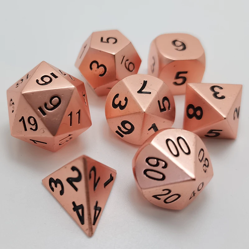 Много металлических игральные кости DND Набор для подземелий и драконов (D & D) Pathfinder