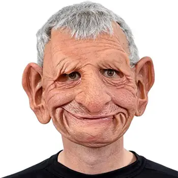 

Realistic Old Man Scary Mask Cosplay Scary Full Head Latex Mask Halloween Funny Cosplay Party Mask Old Man Head Helmet Real Mask