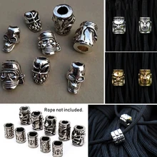 30 шт., наружные бусины для украшения, металлические подвески, череп для паракордового браслета, плетеная часть, сделай сам, подвеска, пряжка, ножевые ремни, украшения