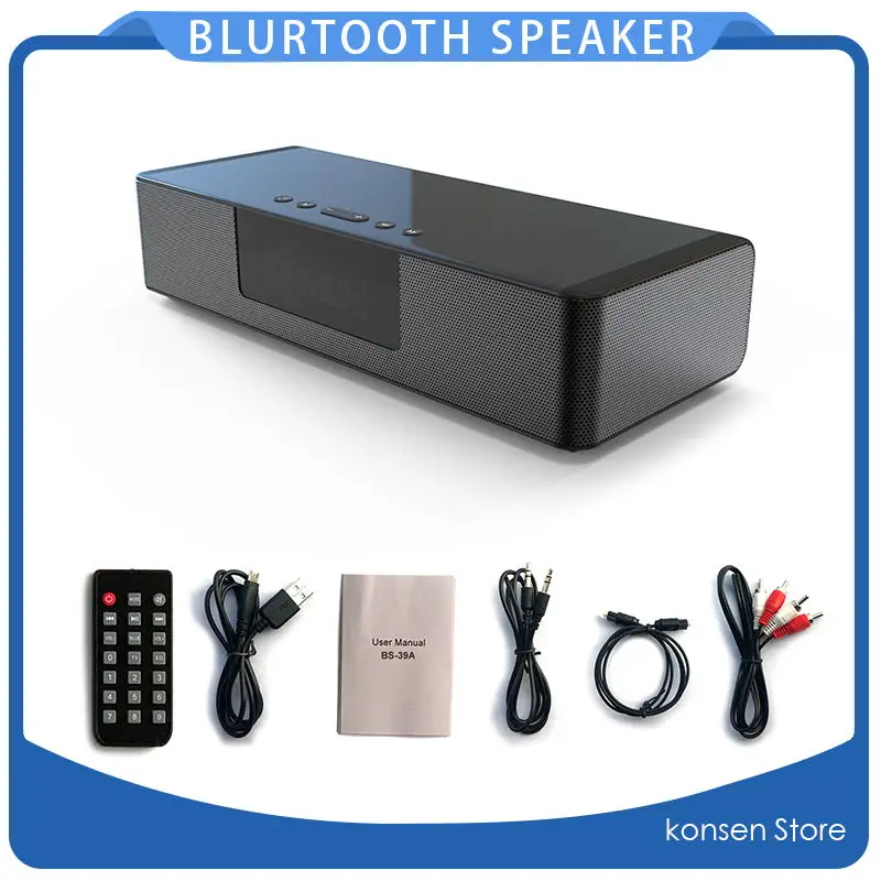 Bluetooth динамик будильник fm радио пластиковый светодиодный дисплей портативный аудио беспроводной пульт