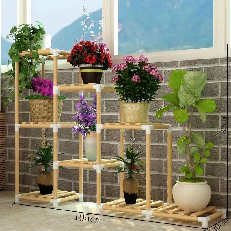 Para Plantas садовые полки для растений Stojaki дерево Etagere Планте балкон полка открытый Dekoration Stojak Na Kwiaty цветок стенд