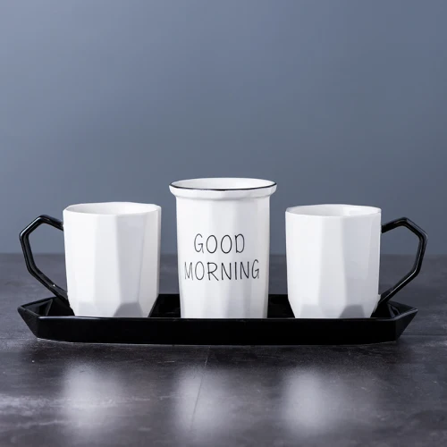 Nordicceramic Чистящая чашка для ванной комнаты, набор для мытья, простой поднос, чашечка для рта, цилиндрический зуб, набор для дома, аксессуары для ванной комнаты - Цвет: L