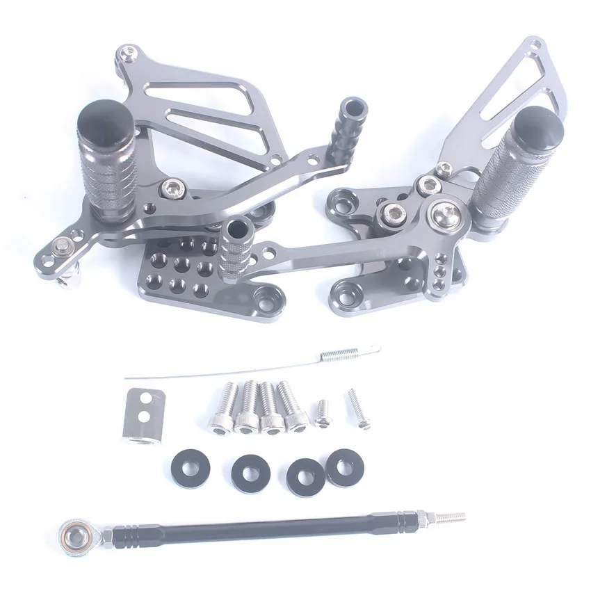 Для Suzuki GSXR1000 2000-2004 GSXR600/750 1996-2005 регулируемые Rearset подножки алюминиевые серые