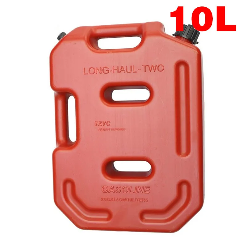 10 литров Jerrycan пластиковый топливный бак запасной бензиновый масляный канистра Автомобиль Мотоцикл ATV SUV UTV бензиновый бак для хранения канистры Jerri - Название цвета: 10L Red