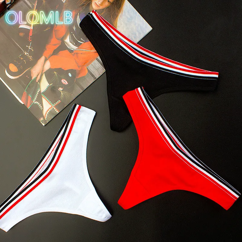 

Style Striped Design Briefs Low Rise Seamless Women Panties Lady Plus Size Underwear Soft Cotton Low-Rise Sexy Lingerie