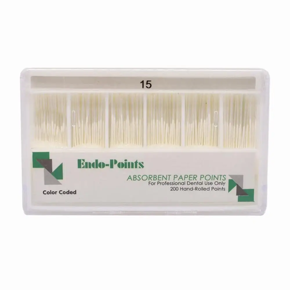 0.02 Taper Absorbent Paper Points 200pcs/Pack Dental Root Cancel Cotton Fiber Tips Dentist Product Superior Quanlity - Цвет: 15