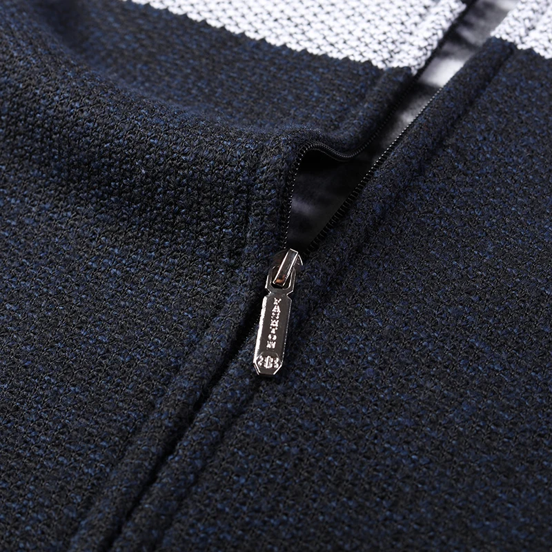 Полосатый толстый теплый зимний полосатый вязаный кардиган свитер Мужская одежда Джерси мужские вязаные свитера пальто Мужская мода 9310