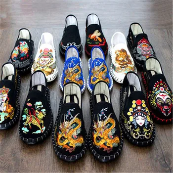 

Harajuku Women Espadrilles Loafers Light Hard-Wearing Rubber Canvas Embroider Shoes Spring Fashion Men Flats Shoes Man Canvas