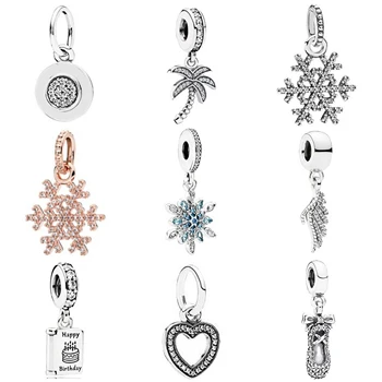 

Brown Tung Snowflake Birthday Cake Ballet Shoes Wings Pendant Fit Original Good Dangle Charm Bracelet