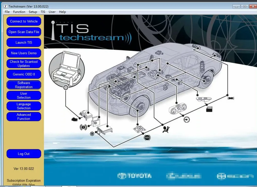 For toyota MINI VCI