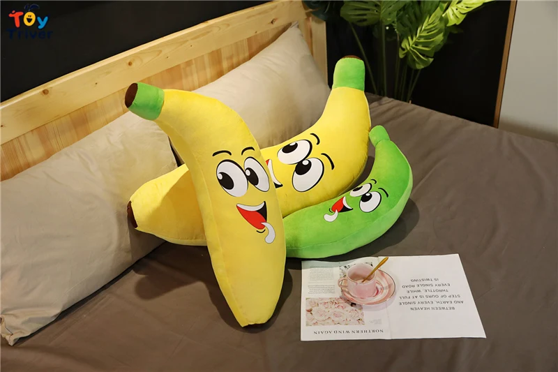 Kawaii Банан Фрукты плюшевая игрушка Triver Мягкая кукла подушка детские игрушки для мальчиков и девочек подарок на день рождения Домашний диван декор