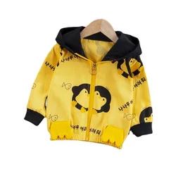 Veste à capuche décontractée avec fermeture éclair pour bébé fille et garçon, vêtements à la mode, nouvelle collection printemps automne 