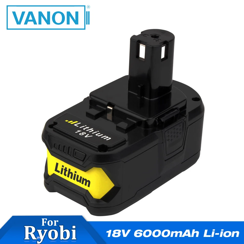 VANON для Ryobi 18 в 6000 мАч Ач P108 электроинструменты перезаряжаемая батарея + литий