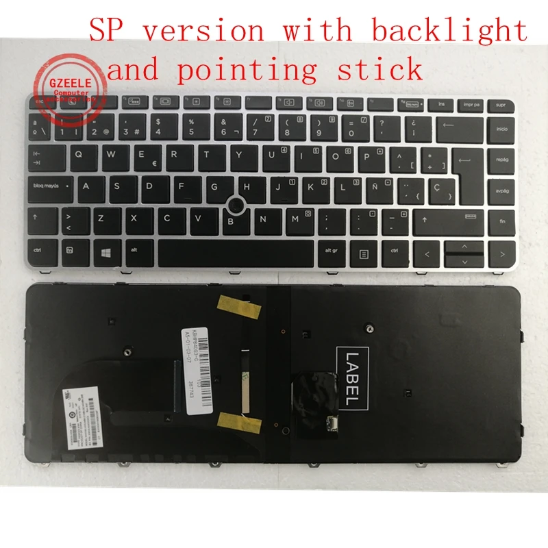 Teclado Portátil para hp Elitebook ru la Eua fr sp br ar po Reino Unido 840 g3 745 g4 840 g4 848 g4 836308001 821177-001 Nsk-cy2bv - Imagem 2