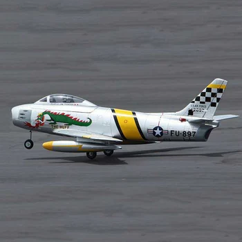 

F86 Sabre 1100mm Wingspan 70mm EDF Jet Warbird Model Building RC Airplane Kit with Electric Landing Gear Outdoor Toys for Kids