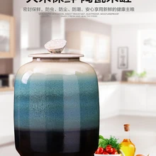 Цзиндэчжэнь керамика ручной работы антикварное ремесло поставки традиционное ремесло цвет глазури пасторальный стиль ваза украшение резервуар для хранения 3