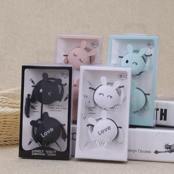 

Rabbit Cartoon Stereo Earphone Headphone with Box with Mic 3.5mm Ear-hook Sports Headset Mp3 Wedding Gifts Kids Festival Gift