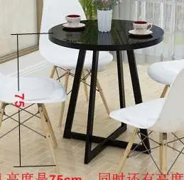 Простой повседневный журнальный столик для маленькой квартиры, обеденный стол, стол для переговоров, стол для приема и стулья, Балконный стол - Цвет: 60x75cm   14