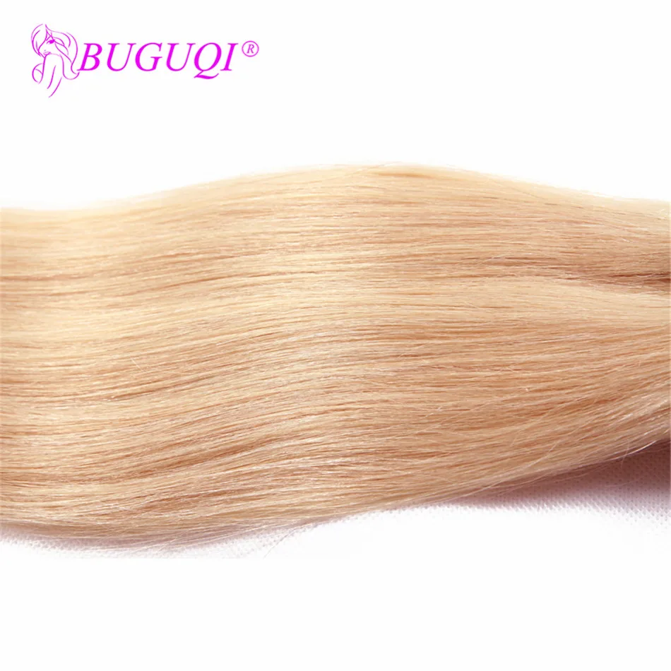 BUGUQI Hair Clip In Human Hair Extensions Indian #613 Remy 16- 26 Inch 100g Machine Made Clip Human Hair Extensions