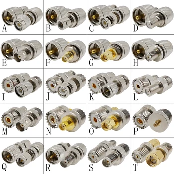 

2Pcs UHF PL259 RF Adapter Cover UHF to SMA Adapter SO239 UHF to BNC/TNC/F RF Connector Adapter Straight Test Converter