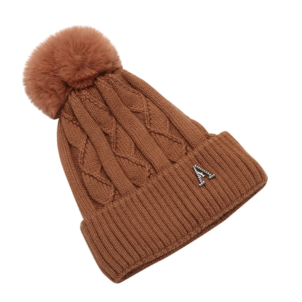 Зимние шапки для женщин, Шапка-бини из кашемира, толстая вязаная теплая шапка, милые вязаные бини, эластичная мягкая шапка# YL1
