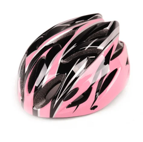 pink black Защитный шлем для велосипеда casco bicicleta hombre capacete ciclismo велосипедный горный велосипед Интегрированный ультра светильник шлем для езды унисекс - Цвет: pink black