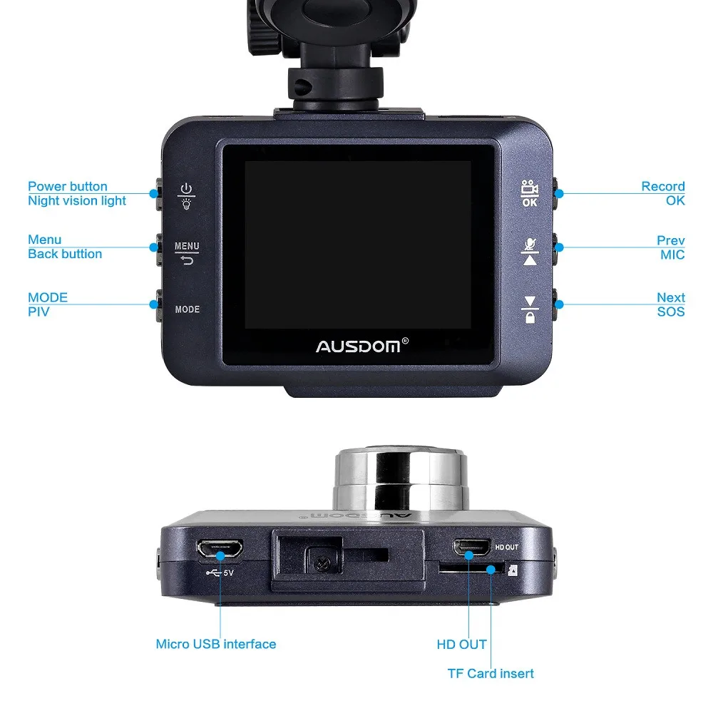 HD видеорегистратор автомобильная видеокамера Dashboard Driving recorder-HD1080P 2,0 дюймов Автомобильный видеорегистратор Автомобильная камера с широкоугольным объективом 120 градусов