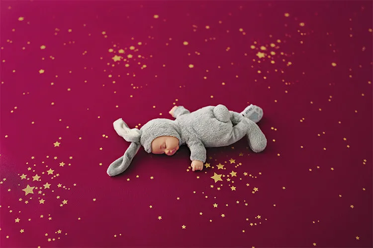 Newborn Blanket Baby Gilding Star  Backdrop Fabrics Cloth  Shoot Studio Photography Props  Accessories Hand & Footprint Makers