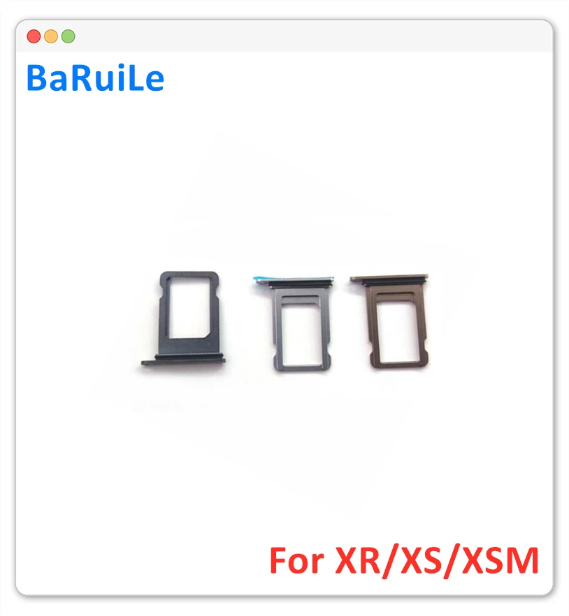 BaRuiLe 10 шт. SIM карты лоток держатель для iPhone XR XS Max XSM один двойной адаптер запасные
