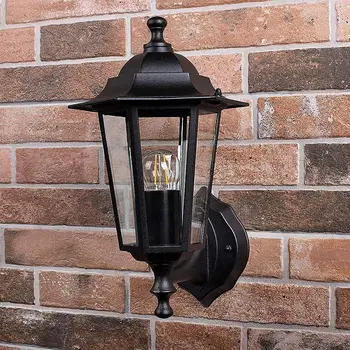 

60W Ac 230V Outdoor Black Waterproof European Vintage LED Wall Lamp Balcony Stairs Light Home outdoor wall lamp corridor light