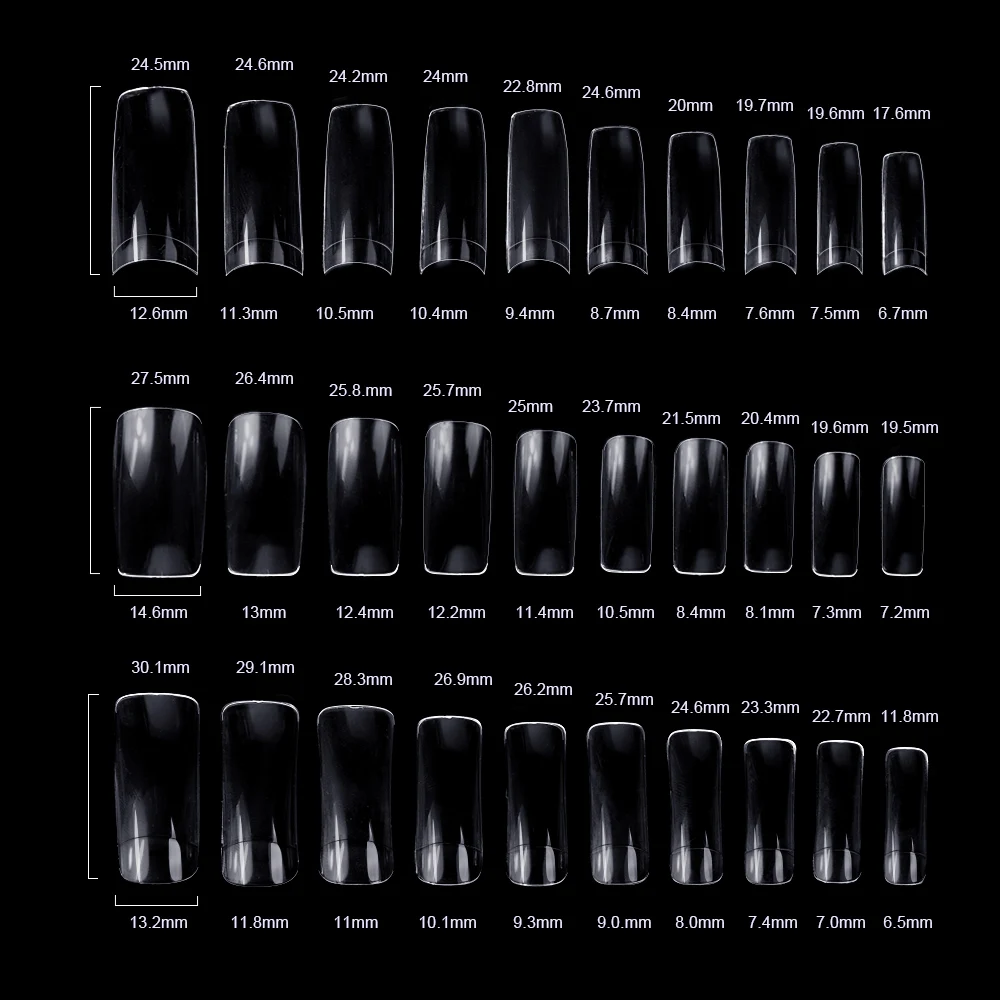 100 шт прозрачные французские накладные ногти акриловые накладные ногти полное покрытие ногтей искусственные акриловые накладные ногти Маникюрный Инструмент