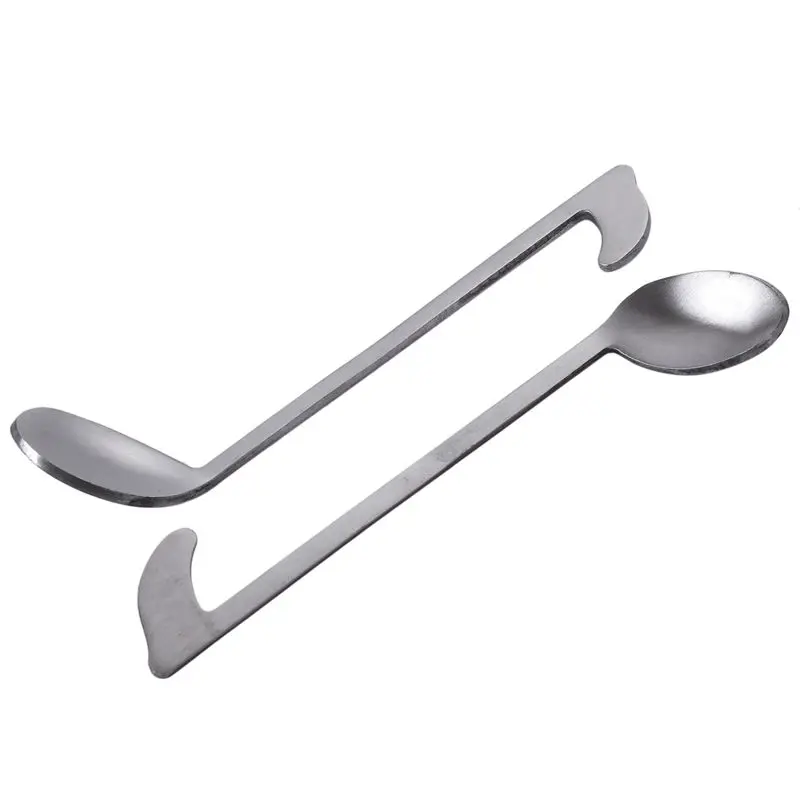 

6PCS Stainless Steel Music Note Tea Coffee Spoon Ice Spoon Cocktail Teaspoons Mixing Tableware Kitchen Gadgets