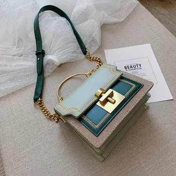 

2020 New Fashion Pathwork PU Leather Women Crossbody Bags Vintage Shoulder Messenger Bag Ladies Clutch Casual Totes Female Purse