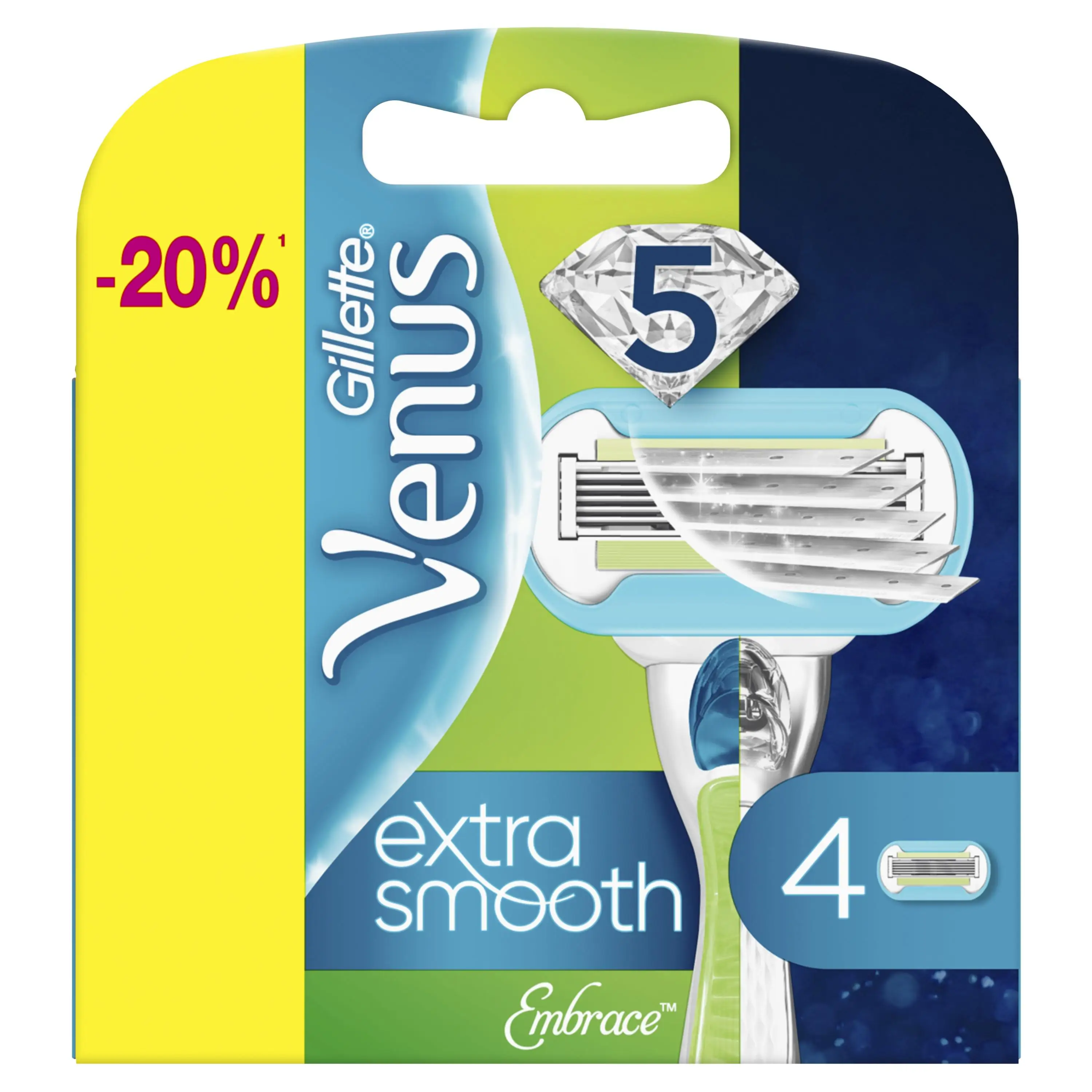 Сменные кассеты для бритвы Gillette Venus Extra Smooth Embrace 4 шт. | Красота и здоровье