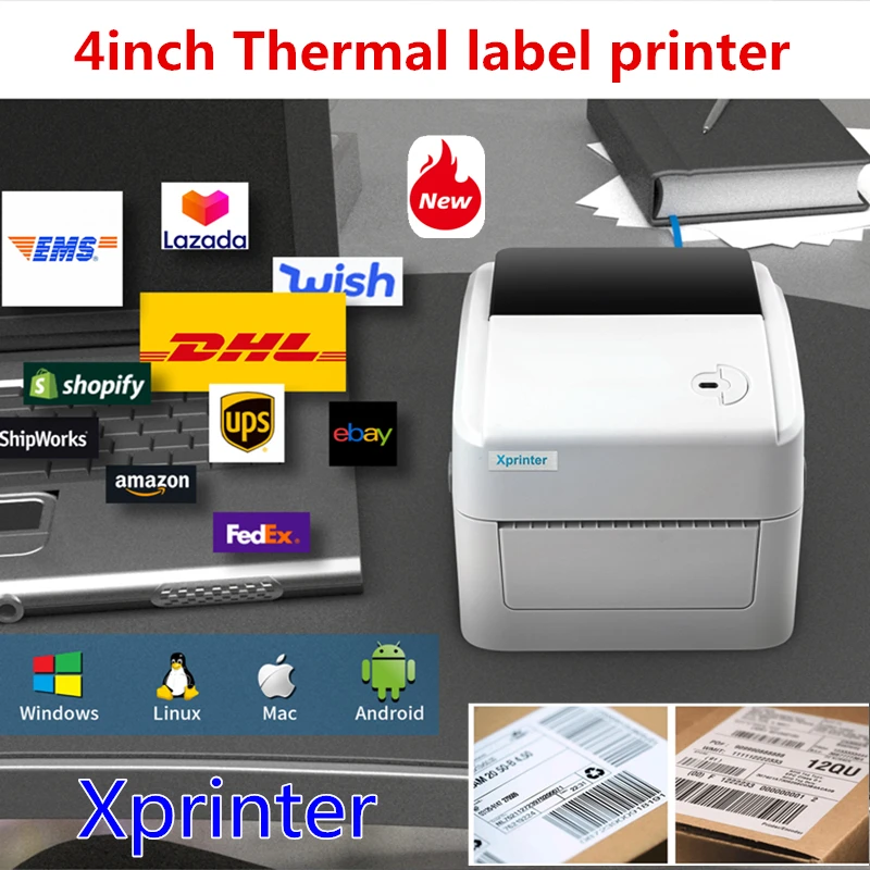 Принтер штрих-кодов Xprinter 420B принтер для печати этикеток высокая скорость 152