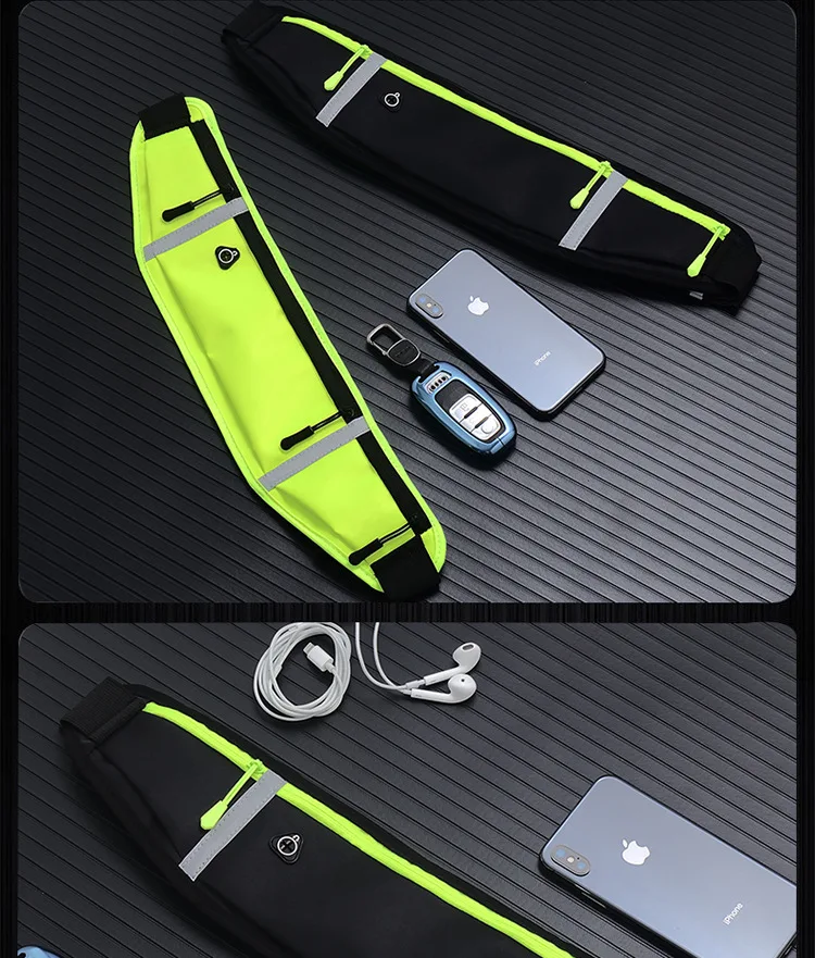 

Three Pocket Waterproof And Sweatproof Sports Waist Pack Riding Mountain Climbing Yoga Key Waist Bag Outdoor Fitness Running re