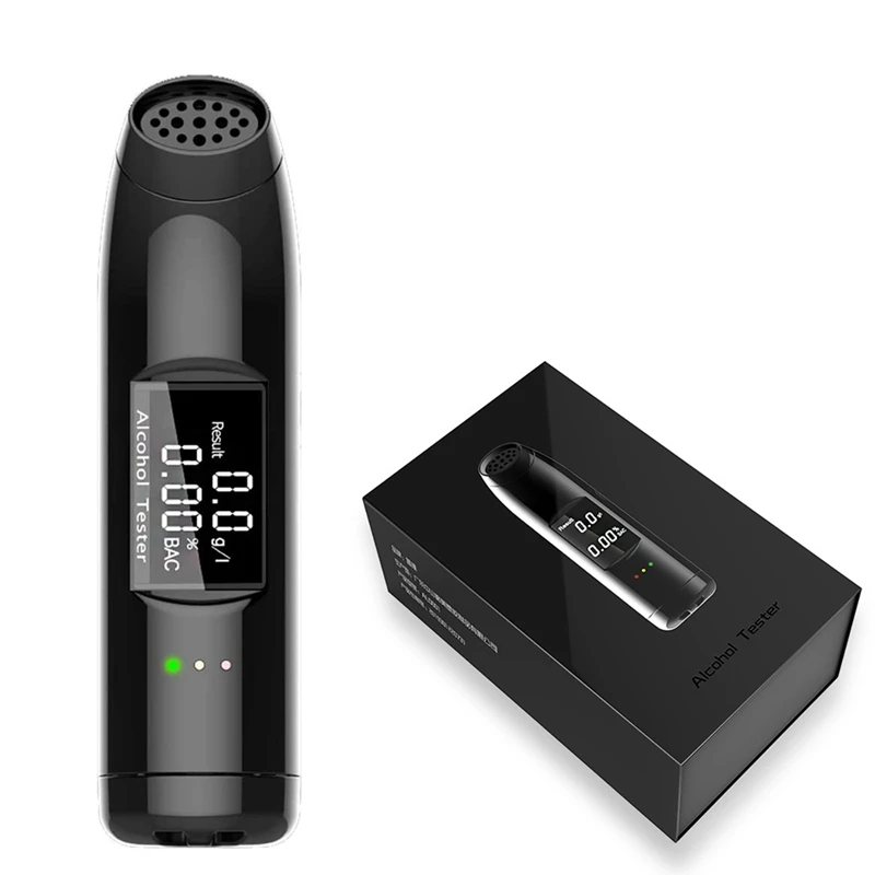 Алкотестер портативный тестер дыхания с ЖК-дисплеем USB Перезаряжаемый цифровой