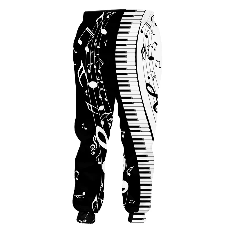 Musical Notes Piano Music Men Women Sweatpants Trousers Casual Joggers Baggy 3D Print Hip Pop Long Pants Dropship Custom 4XL 2