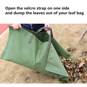 

Outdoor Large Capacity Garden Lawn Heavy Duty Yard Waste Tarp Container Collecting Durable Garbage Sack Leaf Bag Gardening Tote