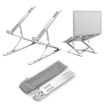 

Laptop Stand Adjustable Height 9 & 6 Adjustable Levels Anti-slip Silicone Design Computer Holder Bracket Cooling Holders