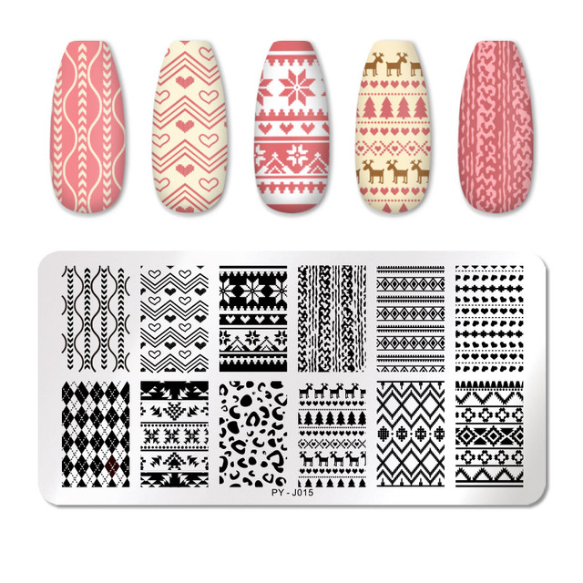 YOU Valentine's Day Nail Stamping Plates Rose Flower Love Theme Nail Art Plate Stainless Steel Nail Design Stencil Tools