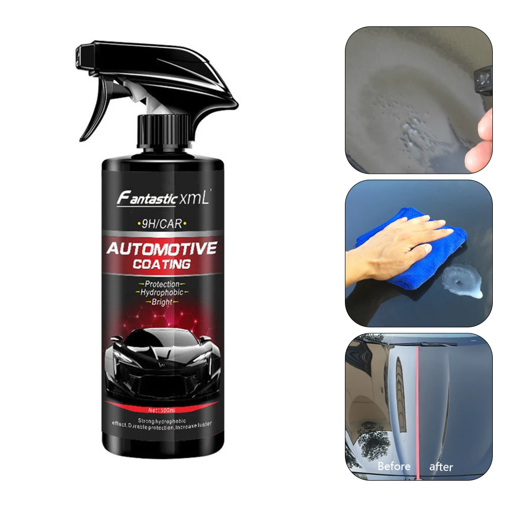  500ML Ceramic Spray Coating Car Polish Spray Sealant Top Coat Quick Nano-Coating Spray Wax Car Clea