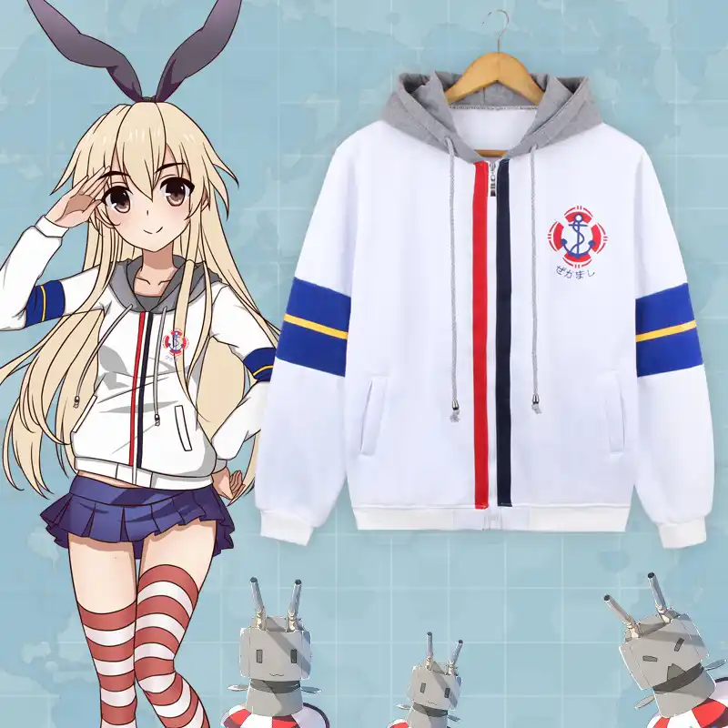 アニメコレクションひびき Shimakaze コスプレジッパーコートジャケット服パーカー衣装 Anime Costumes Aliexpress