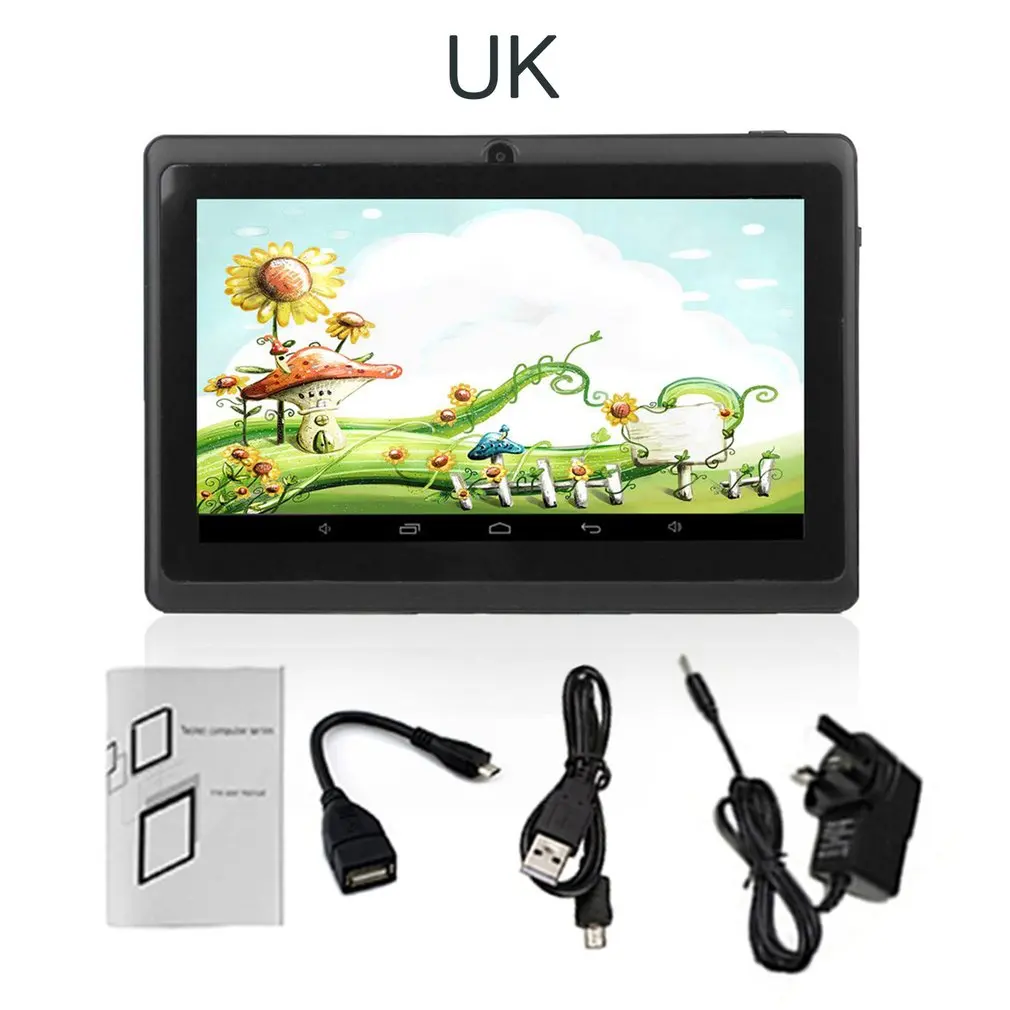 

7 Inch HD Screen Android Quad-core Tablet PC 512MB+4GB/512MB+8GB/1GB+8GB/1GB+16GB 2.0MP Camera Support TF Card
