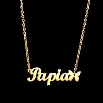 

Customization Gift Cool DIY Alphanumeric Name Custom Pendant Butterfly Necklace Clavicle Chain