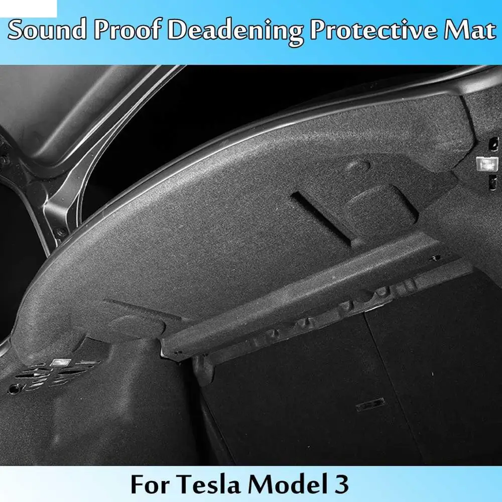 

NEW Car Rear Trunk Soundproof Cotton Mat Sound Proof Deadening Protective Mat For Tesla Model 3 Car Accessories